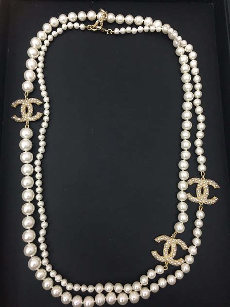 candy chanel necklace|Chanel pearl necklaces for women.